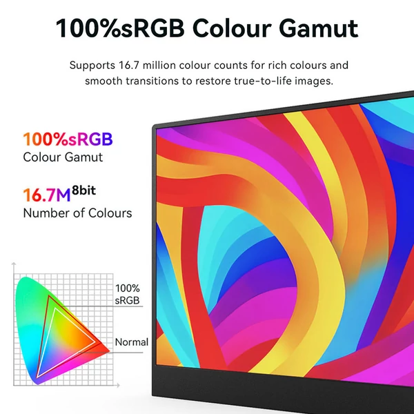 AOSIMAN 134UCT 13.4" hordozható érintőképernyős monitor, 4K UHD 3840x2400, sztereó hangszóró, alacsony kékfény