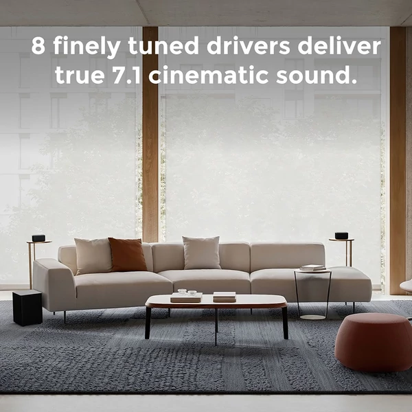 Ultimea Poseidon D80 Boom 7.1 Soundbar + Steady 300 hangfalállvány, Dolby Atmos, 500W, Bluetooth 5.3, EQ, APP vezérlés