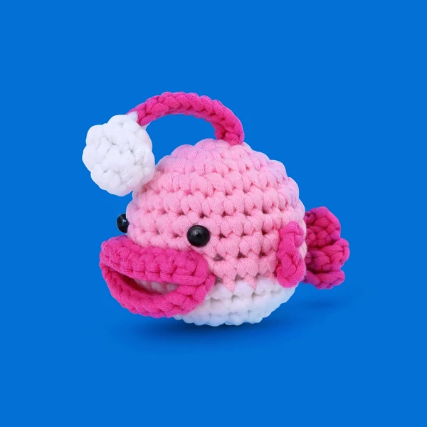 Amigurumi horgolókészlet kezdőknek – állatfigura csomag videós útmutatóval, Anglerpuff minta