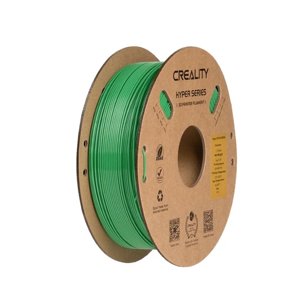 5kg Creality Hyper-PETG filament szett – fehér, fekete, zöld, átlátszó és szürke (5×1kg tekercs)