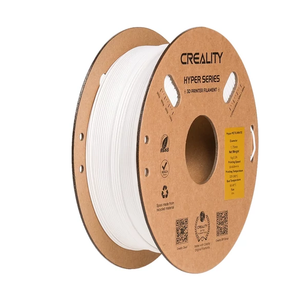 5kg Creality Hyper-PETG filament szett – fehér, fekete, zöld, átlátszó és szürke (5×1kg tekercs)