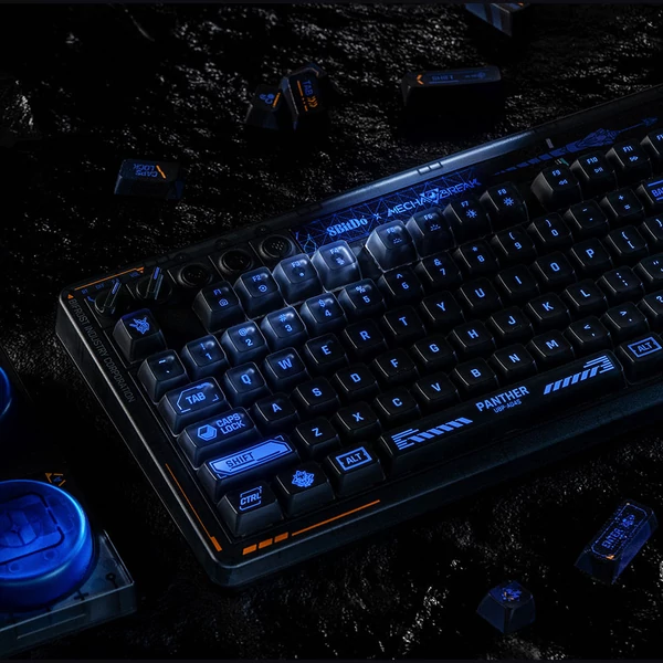 8BitDo Retro 87 Mechanikus Billentyűzet Mecha BREAK – RGB Háttérvilágítású Gaming Billentyűzet, Vezeték Nélküli Bluetooth 5.0/2.4G/Vezetékes