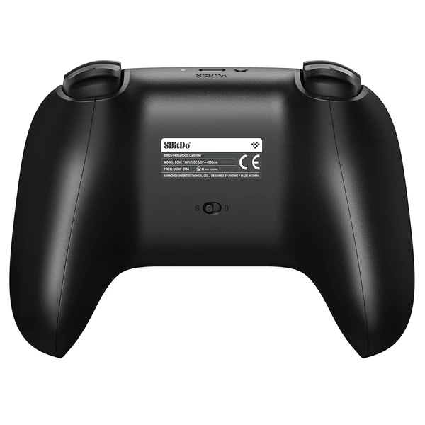 Az 8BitDo 64 Bluetooth játékkonzol kontroller Analogue 3D, Switch 1/2, Windows és Android eszközökhöz - Fekete színben