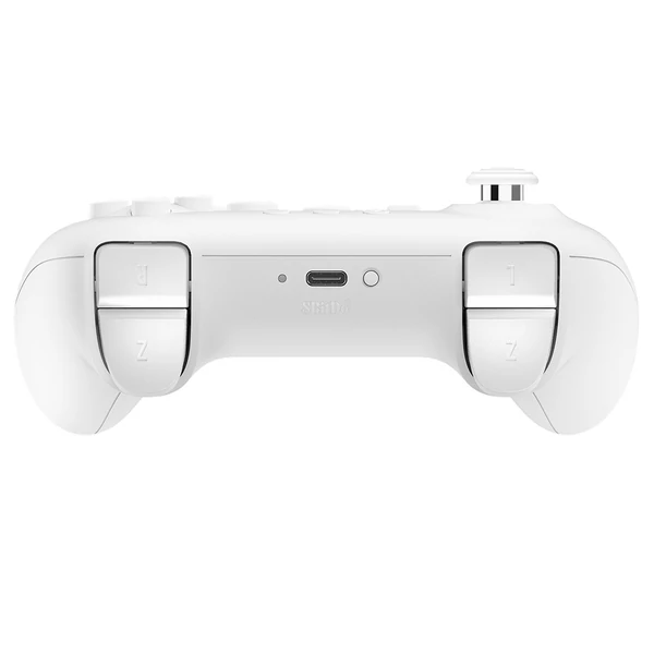Az 8BitDo 64 Bluetooth játékkonzol kontroller Analogue 3D, Switch 1/2, Windows és Android eszközökhöz - Fehér színben