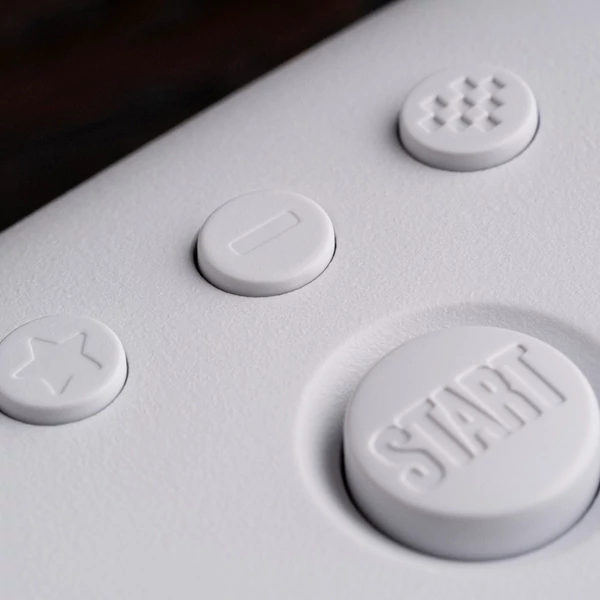 Az 8BitDo 64 Bluetooth játékkonzol kontroller Analogue 3D, Switch 1/2, Windows és Android eszközökhöz - Fehér színben