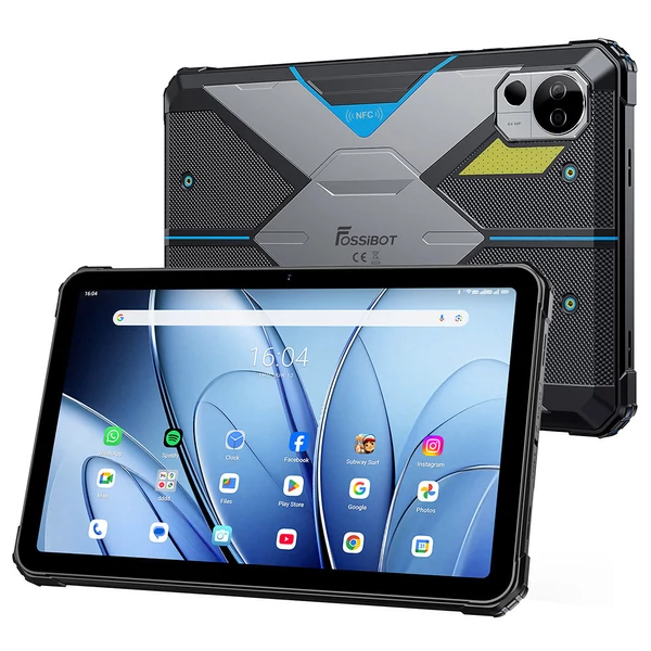 FOSSiBOT DT3 5G ütésálló tablet 10,4" 2K, Android 15, 12/256GB, 21560mAh 66W, 64+32MP kamera, NFC, ujjlenyomat+Face ID - Kék