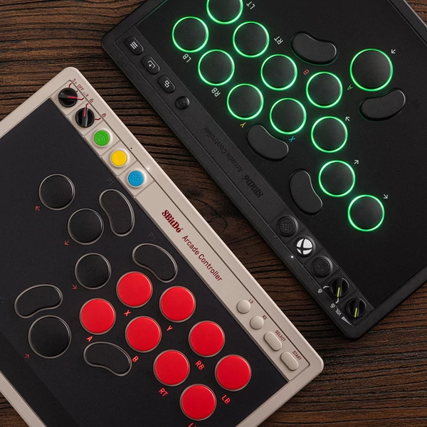 8BitDo arcade kontroller Switchhez és Windows-hoz, dinamikus gombkiosztás, leverless, precíz vezérlés, karc- és ujjlenyomatálló