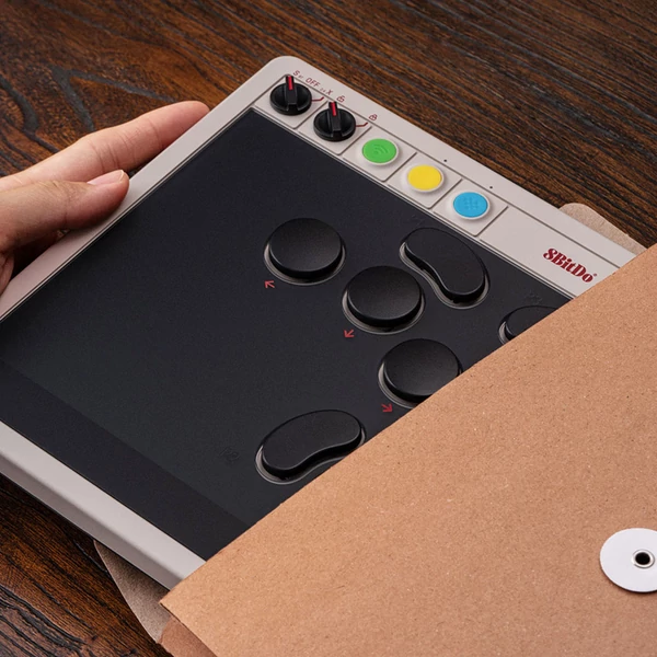8BitDo arcade kontroller Switchhez és Windows-hoz, dinamikus gombkiosztás, leverless, precíz vezérlés, karc- és ujjlenyomatálló