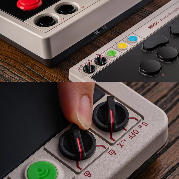 8BitDo arcade kontroller Switchhez és Windows-hoz, dinamikus gombkiosztás, leverless, precíz vezérlés, karc- és ujjlenyomatálló
