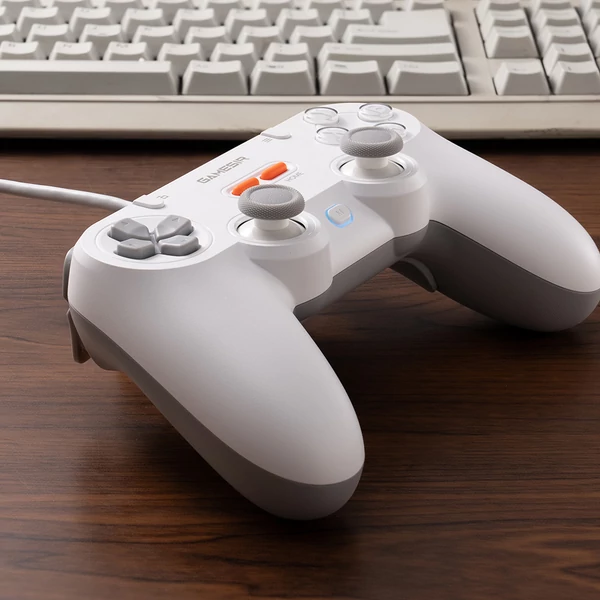 GameSir T3 Lite vezetékes szimmetrikus PC/Switch/Android/iOS kontroller, 1000Hz, Hall stick, turbó, rezgés, 2 programozható gomb – Fehér