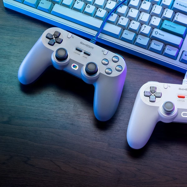 GameSir T3 Lite vezetékes szimmetrikus PC/Switch/Android/iOS kontroller, 1000Hz, Hall stick, rezgés, turbó, 2 programozható gomb – Szürke