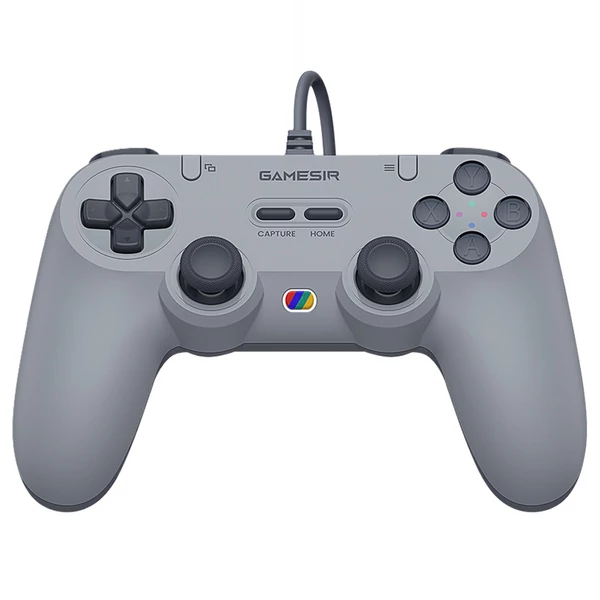 GameSir T3 Lite vezetékes szimmetrikus PC/Switch/Android/iOS kontroller, 1000Hz, Hall stick, rezgés, turbó, 2 programozható gomb – Szürke