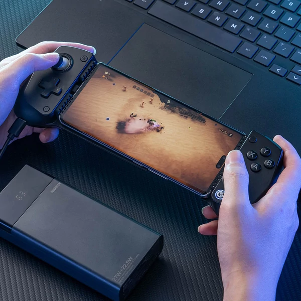 GameSir X5 Lite vezetékes Type-C mobil játékvezérlő, Hall Effect karokkal, Turbo funkcióval, átvezető töltéssel - Fekete