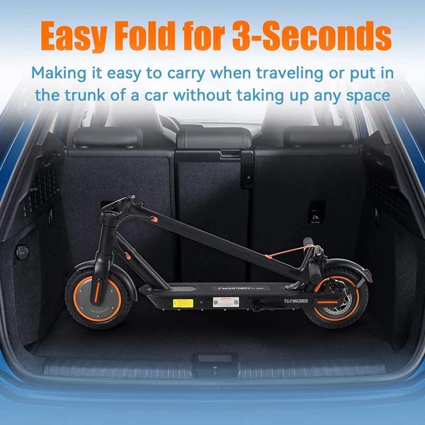 TWOFISH V1 MAX elektromos roller - 400W motor, 10.4Ah akkumulátor, 10" kerekek, hátsó tárcsafék, LCD kijelző