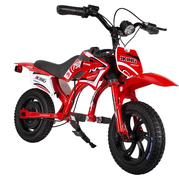 JKING C6 Elektromos gyerek motor, 200W, 2600mAh akku, 12'' kerék, 16km/h, 2 óra üzemidő, 12km hatótáv - Piros