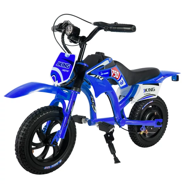 JKING C6 Elektromos gyerek motor, 200W, 2600mAh akku, 12'' kerék, 16km/h, 2 óra üzemidő, 12km hatótáv - Kék