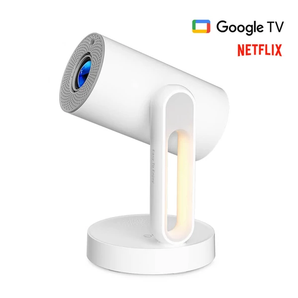 ETOE Starfish Plus projektor Google TV-vel, 140° forgatás, natív 1080p, 300 ANSI, 4K dekódolás, automatikus trapézkorrekció és élességállítás