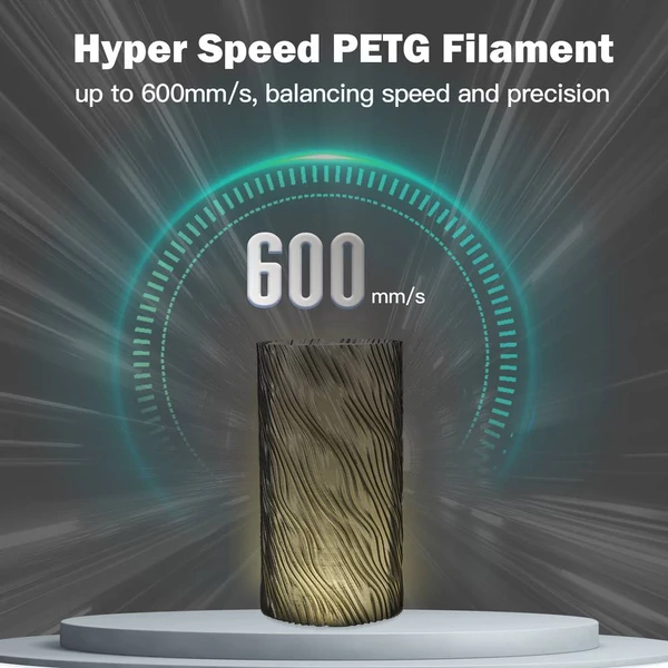 ERYONE nagysebességű áttetsző PETG filament, 3D nyomtatáshoz - 1 kg Szürke