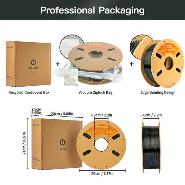 ERYONE nagysebességű áttetsző PETG filament, 3D nyomtatáshoz - 1 kg Sötét zöld