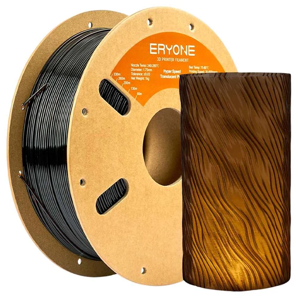 ERYONE nagysebességű áttetsző PETG filament, 3D nyomtatáshoz - 1 kg Cserszínű