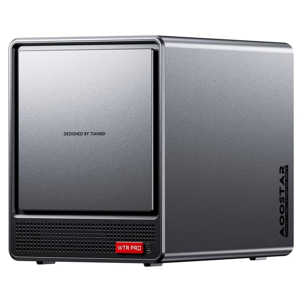 AOOSTAR WTR Pro NAS mini PC barebone, AMD Ryzen 7 5825U, tripla 4K kijelző, WiFi 6, BT 5.2, 2.5G LAN, EU csatlakozó