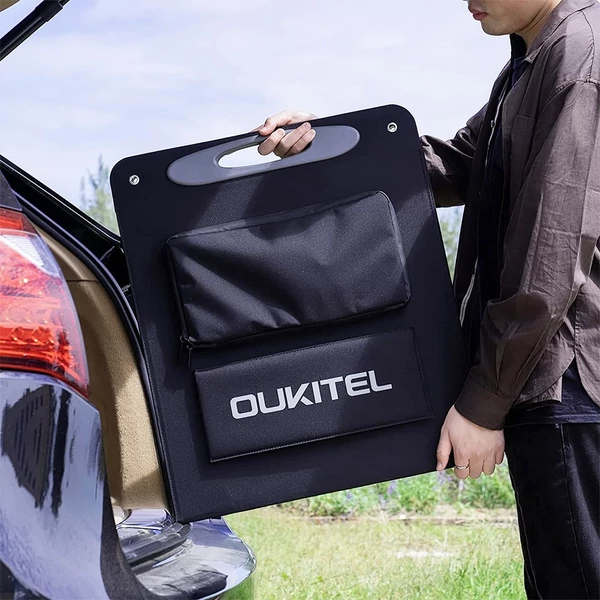 OUKITEL PV200 összecsukható napelem állvánnyal, 21,7% energiaátalakítás, IP65 vízálló
