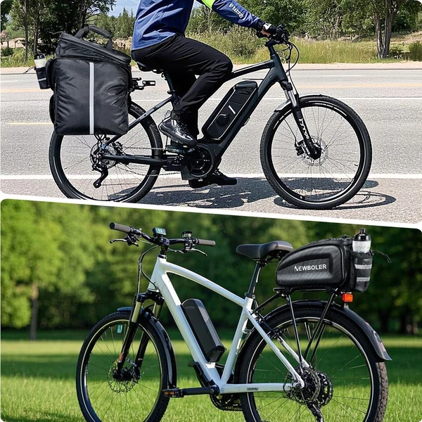 NEWBOLER BAG306 kerékpár csomagtartó táska 30L hátsó táska elektromos kerékpár akkumulátor rekesszel