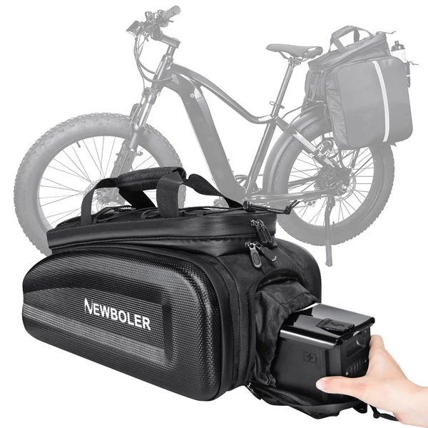 NEWBOLER BAG306 kerékpár csomagtartó táska 30L hátsó táska elektromos kerékpár akkumulátor rekesszel
