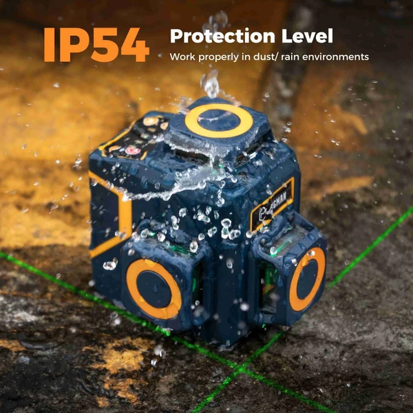 CIGMAN CM-701SE 3x360° önbeálló lézer szintező, 50m, IP54, távirányítós, 12 vonalas