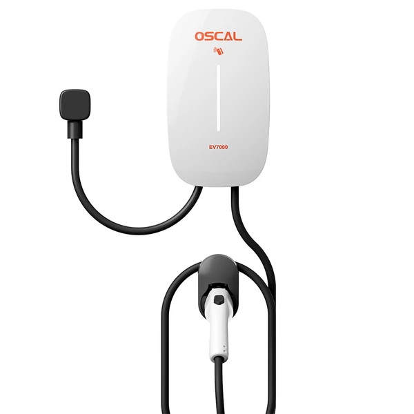 Oscal EV7000 fali okos EV töltő (EU csatlakozó) RFID kártyás hozzáféréssel, app vezérléssel, gyors, kompakt, biztonságos – Fehér