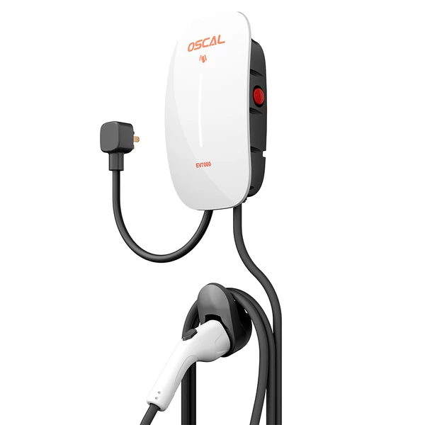 Oscal EV7000 fali okos EV töltő (EU csatlakozó) RFID kártyás hozzáféréssel, app vezérléssel, gyors, kompakt, biztonságos – Fehér