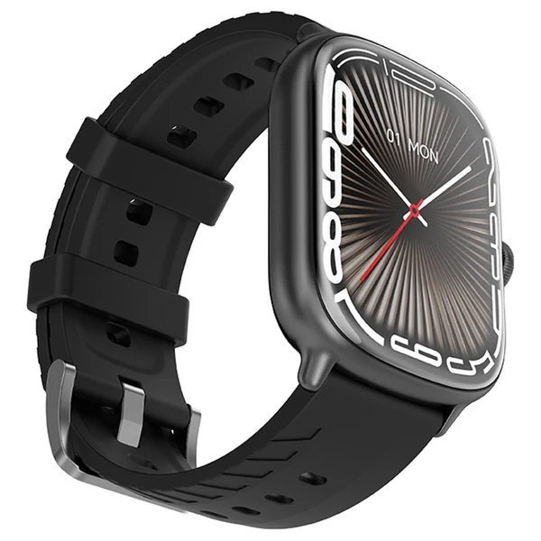 IMIKI Frame 2 Pro okosóra, 2.01″ AMOLED kijelző, 24/7 egészség- és alváskövetés, 6 műholdas GPS, 15 napos üzemidő, 5ATM vízálló - Fekete