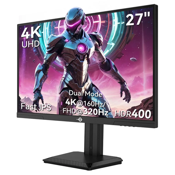 TITAN ARMY P2712V 27" 4K IPS gamer monitor, 160Hz/320Hz, HDR400, 1ms GTG, HDMI 2.1, DP, RGB fény, alacsony kékfény