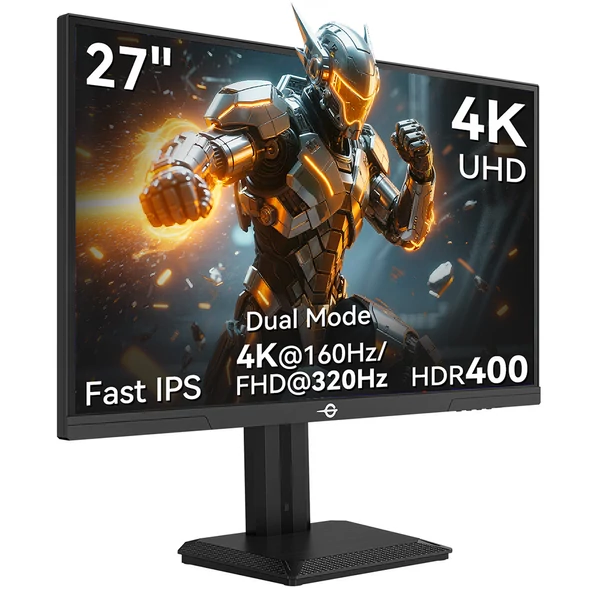 TITAN ARMY P2712V 27" 4K IPS gamer monitor, 160Hz/320Hz, HDR400, 1ms GTG, HDMI 2.1, DP, RGB fény, alacsony kékfény
