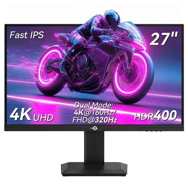 TITAN ARMY P2712V 27" 4K IPS gamer monitor, 160Hz/320Hz, HDR400, 1ms GTG, HDMI 2.1, DP, RGB fény, alacsony kékfény