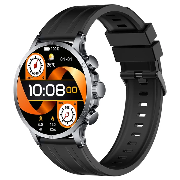 IMIKI XPLORER Pro okosóra, 1,6" AMOLED kijelző, 450mAh akku, 170+ sportmód, pulzus, SpO2, alvásmérés, BT hívás, 1ATM vízálló, 100+ számlap