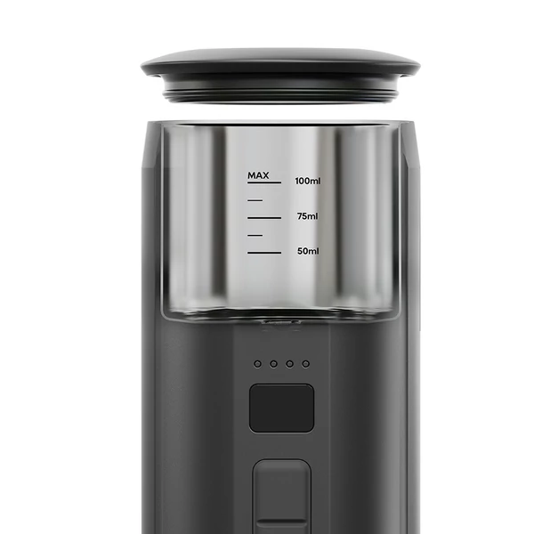 HiBREW H4C Ultra hordozható eszpresszó kávéfőző, vezeték nélküli fűtés, 20 Bar nyomás, 100ml tartály, levehető akkumulátor - Fekete