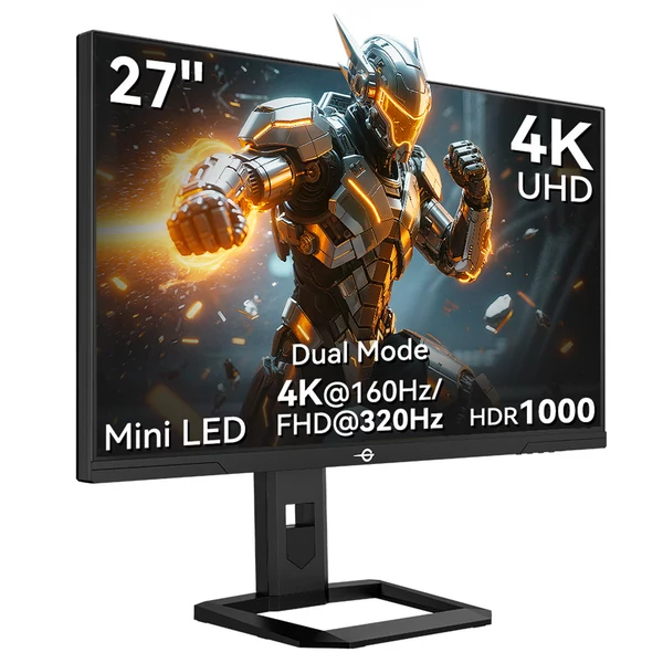 TITAN ARMY P275MV PLUS 27" Gaming Monitor, 4K UHD 160Hz/Full HD 320Hz, Fast IPS, HDR1000, Mini LED, 1ms GTG, FreeSync, HDMI 2.1, USB-C