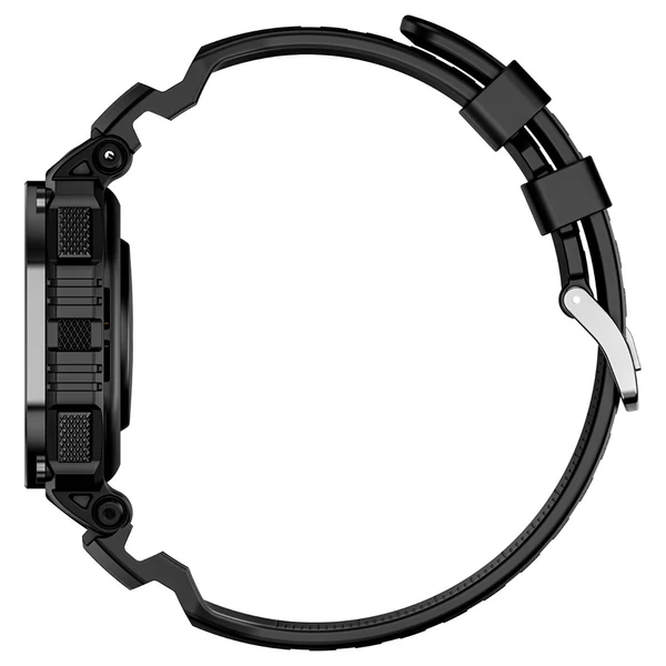 LOKMAT OCEAN GT okosóra, 1.75" kijelző, zseblámpa, iránytű, hangasszisztens, Bluetooth hívás, 3ATM vízálló, egészségmérés, 100+ sportmód – Fekete