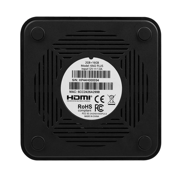 MECOOL KM2 Plus Android TV Box Netflix támogatással, 4K HDR, Dolby Atmos, WiFi, BT5.0, Google Assistant, multimédiás lejátszó