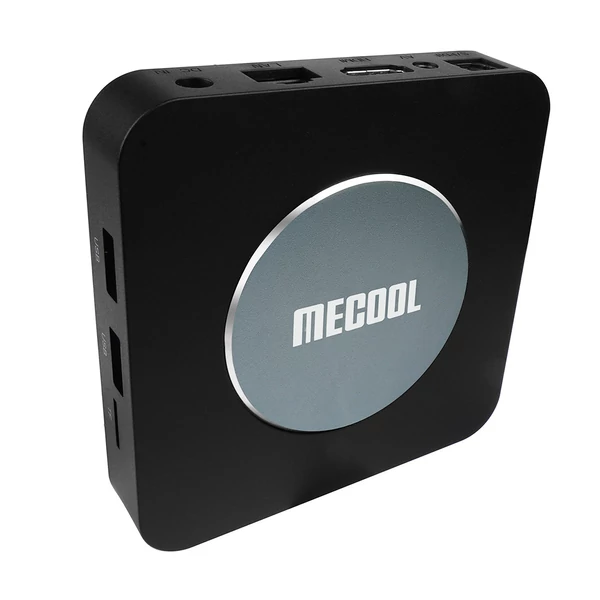 MECOOL KM2 Plus Android TV Box Netflix támogatással, 4K HDR, Dolby Atmos, WiFi, BT5.0, Google Assistant, multimédiás lejátszó