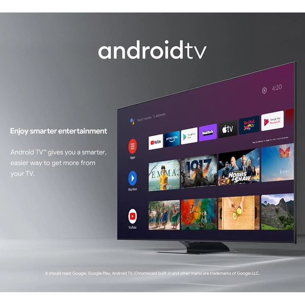 MECOOL KM2 Plus Android TV Box Netflix támogatással, 4K HDR, Dolby Atmos, WiFi, BT5.0, Google Assistant, multimédiás lejátszó