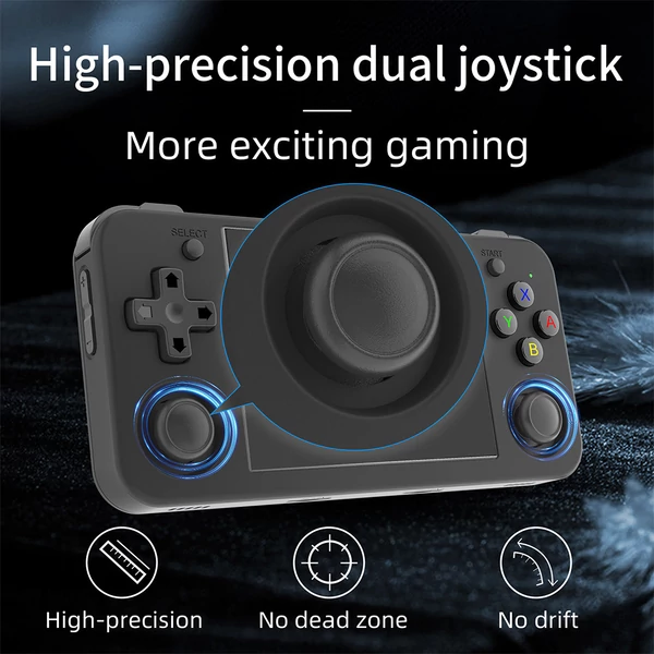 ANBERNIC RG35XX H retro játékkonzol 32GB+128GB tárhellyel, 10000+ előre telepített játék - fekete