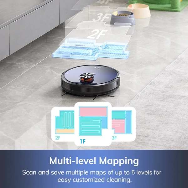 ILIFE T10s robotporszívó és felmosó, önürítő dokkolóval, 3000Pa szívóerővel, LDS navigációval, 150 perc üzemidővel