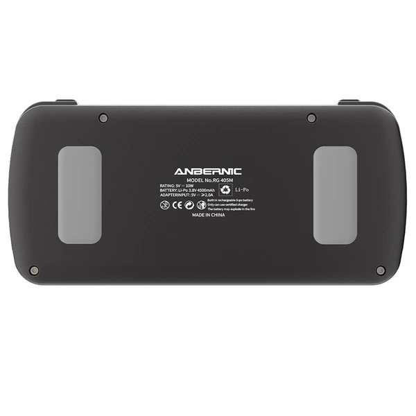 ANBERNIC RG405M Android 12 játékkonzol – 256GB TF, 128GB eMMC, 4GB RAM, 4267 játék, Moonlight stream - fekete