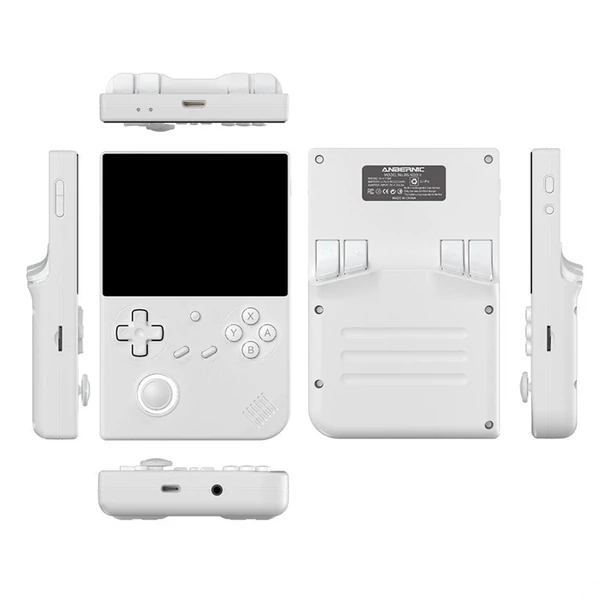 ANBERNIC RG40XXV retro játékkonzol, 5000+ játék, 32GB+64GB, 4" IPS kijelző, WiFi, Bluetooth, 6 óra üzemidő - Fehér
