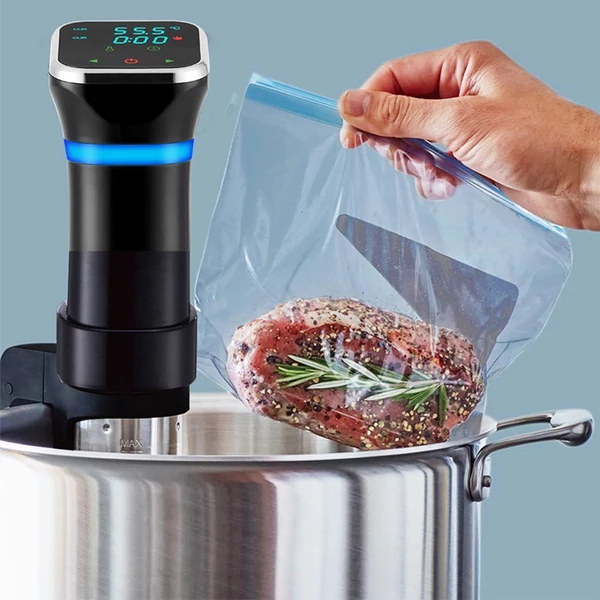 Sous Vide főzőgép 1100W – lassú vákuumfőző LED érintőképernyővel, 25–95°C hőmérséklet-tartomány