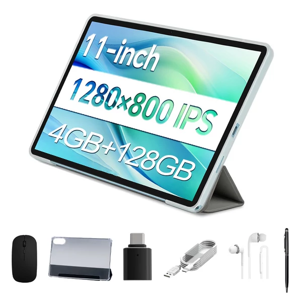 Teclast P50 tokkal – 11” Android 14 tablet, Octa-Core, 4+8GB RAM, 128GB tárhely, WiFi, BT 5.0, GPS, 7000mAh, 5+8MP kamera