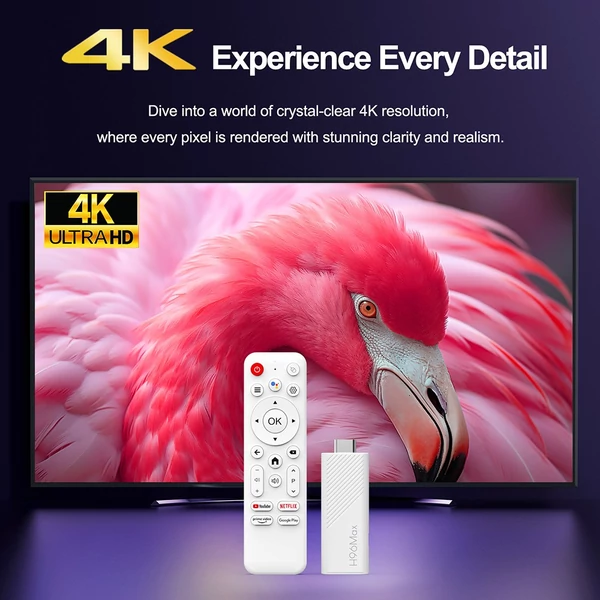 H96 Max H313 Android 14 TV Stick, 2GB/16GB, Quad-Core, 4K UHD, WiFi 6, Chromecast, HDMI, USB – Okos TV médialejátszó