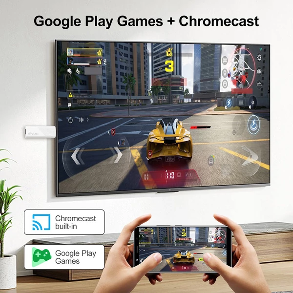 H96 Max H313 Android 14 TV Stick, 2GB/16GB, Quad-Core, 4K UHD, WiFi 6, Chromecast, HDMI, USB – Okos TV médialejátszó